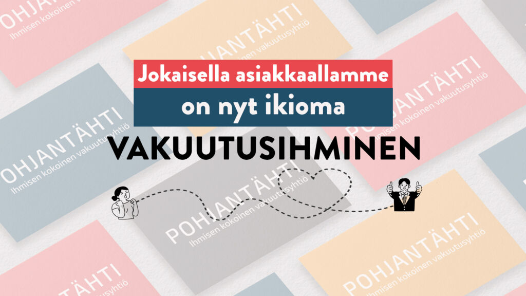 Pohjantähden erivärisiä logoja