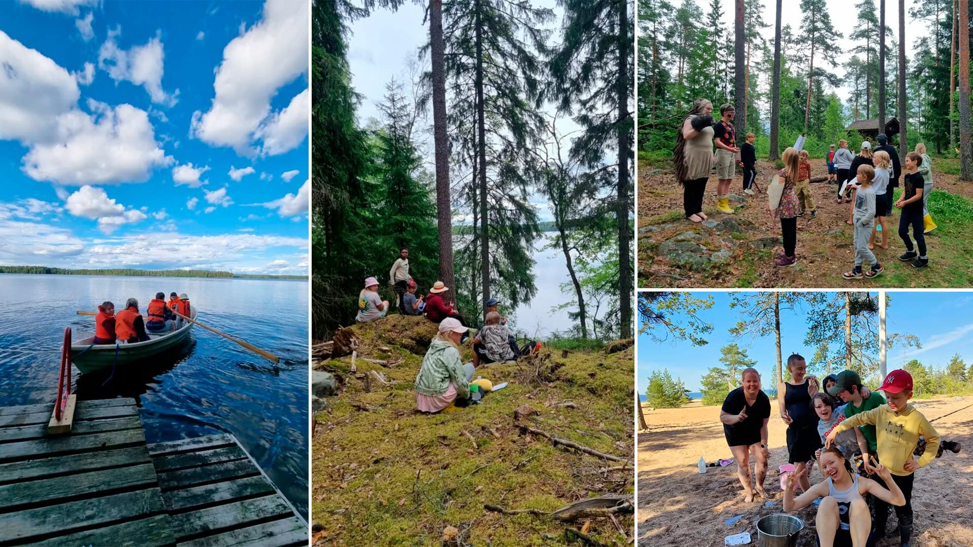 Kuvia Luontoliiton järjestämiltä kesäleireiltä Pohjois-Suomesta ja Kangasalta.